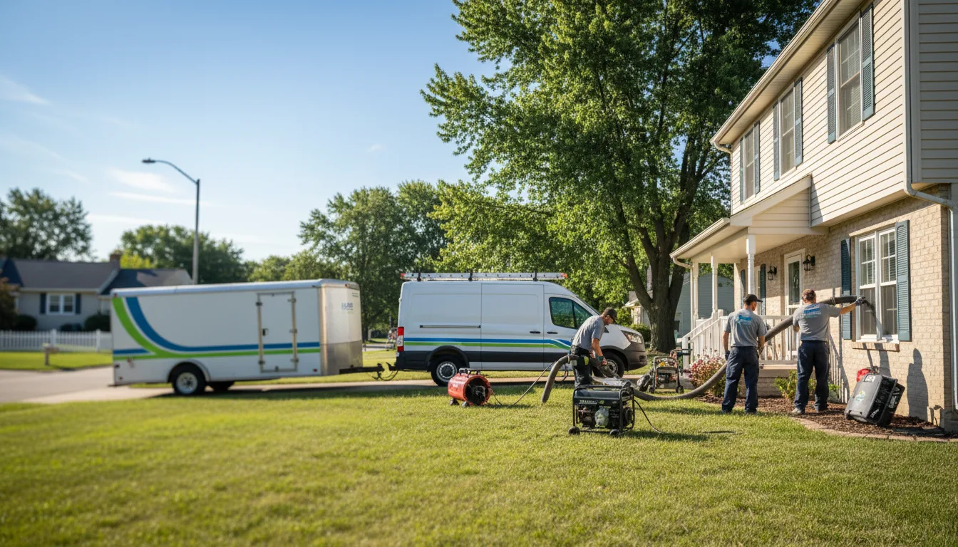 Flooded Basement Restoration And Cleanup With Repair in Cherry, IL near me